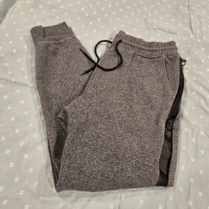 Men's Gray Jogger Pants with Black Accents